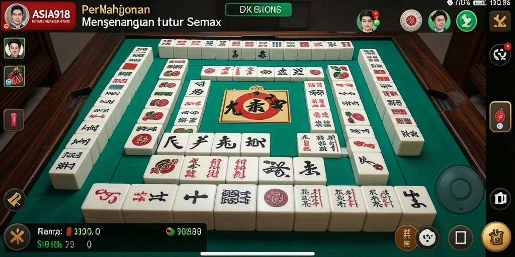 Tampilan gameplay menarik dari ASIA918 dengan elemen Mahjong yang klasik.