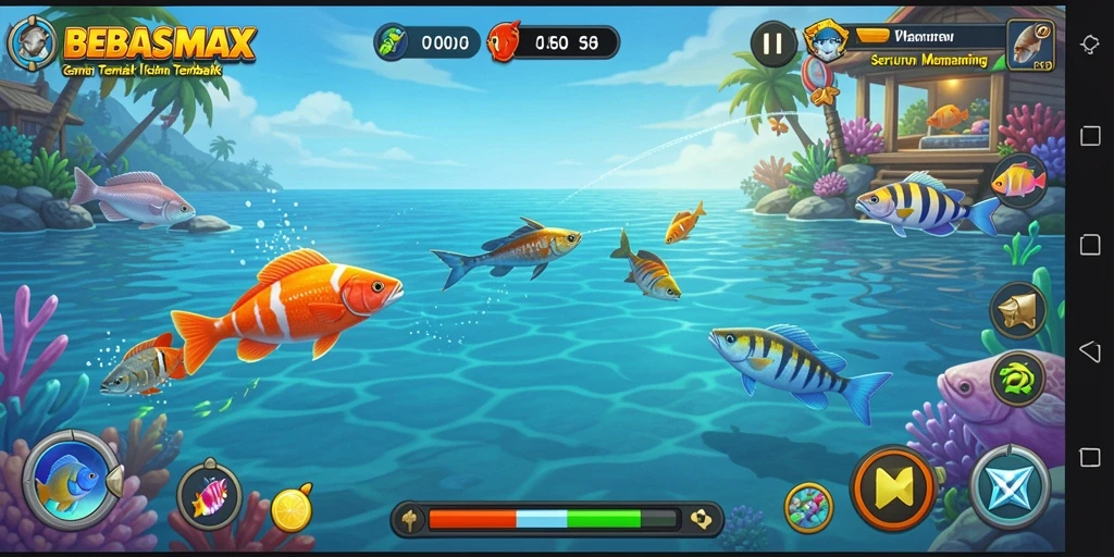 Gameplay seru Tembak Ikan di BEBASMAX.