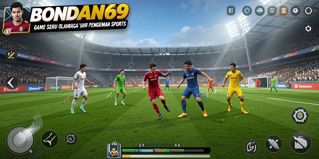 Screenshot dari gameplay BONDAN69 yang menunjukkan aksi seru olahraga.