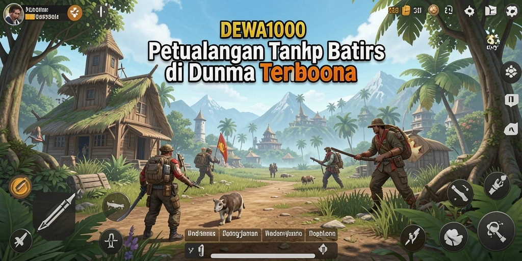 Screenshot gameplay DEWA1000 yang menampilkan eksplorasi dunia terbuka.