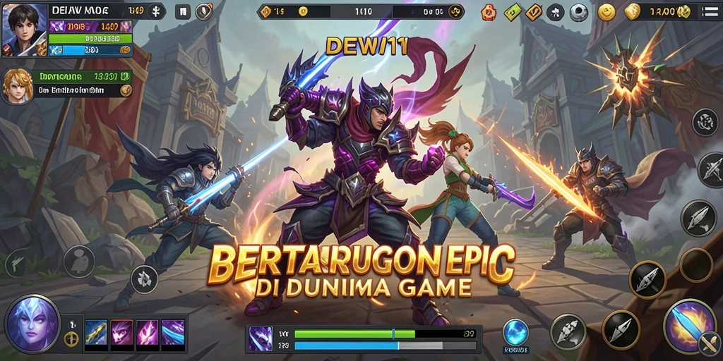 Tampilan gameplay seru dan mendebarkan dalam DEWI11.