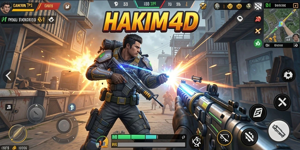 Gameplay seru HAKIM4D di medan perang yang dinamis.