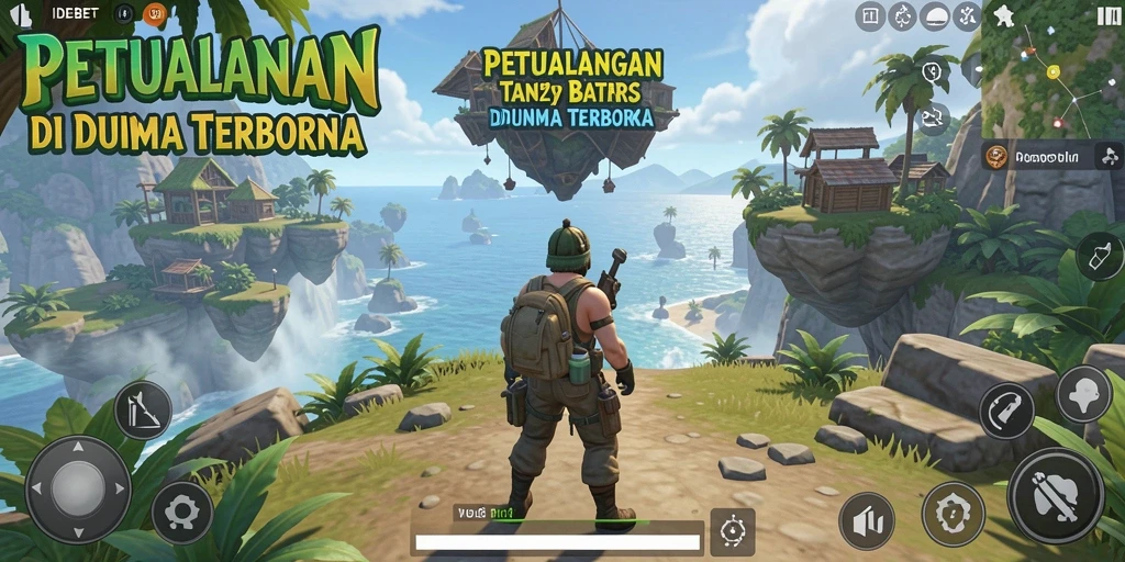 Screenshot gameplay IDEBET menunjukkan petualangan menarik di dunia terbuka.