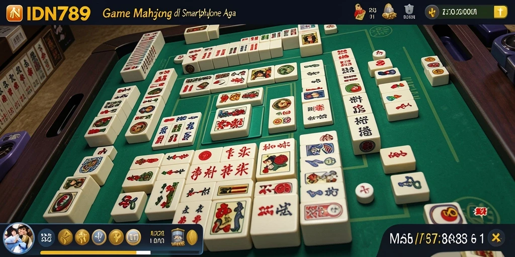 Tampilan gameplay Mahjong yang menarik di IDN789.