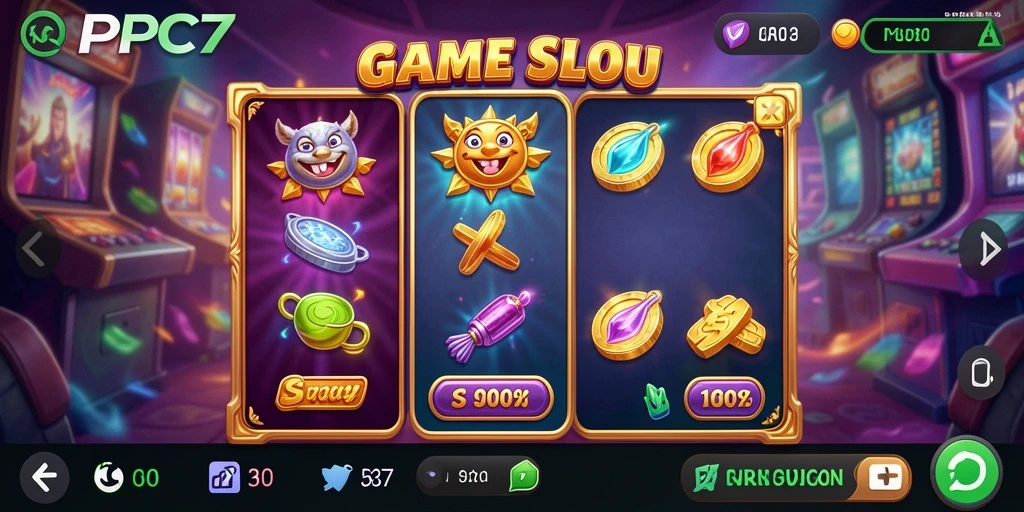 Tampilan dinamis gameplay Slot PCPC7 yang seru.