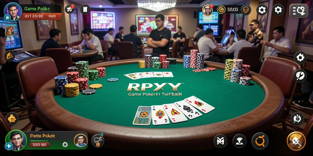 Screenshot gameplay menarik RPYYY dengan aksi Poker yang mendebarkan.