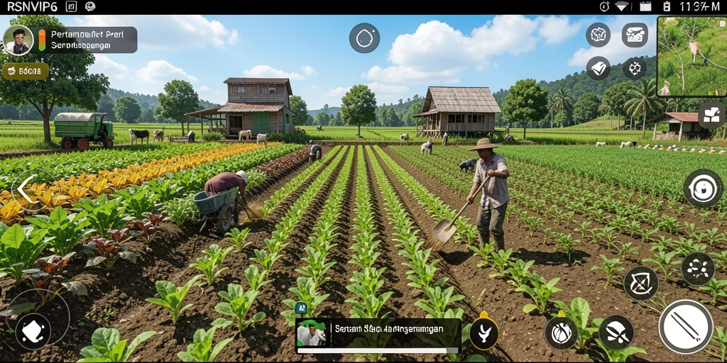 Tampilan gameplay <strong>RSNVIP6</strong> yang menarik dalam dunia pertanian.