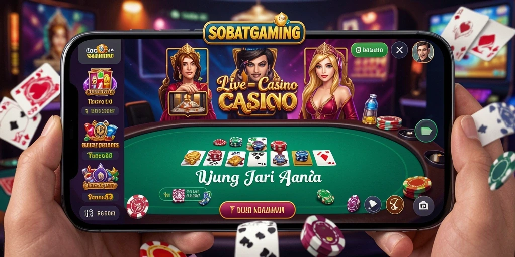 Tampilan antarmuka permainan Live Casino yang menarik dan interaktif.