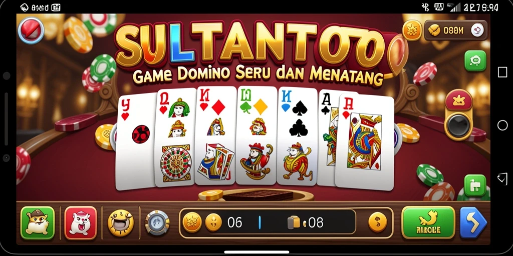 Tampilan gameplay SULTANTOTO yang mengasyikkan saat bermain Domino.