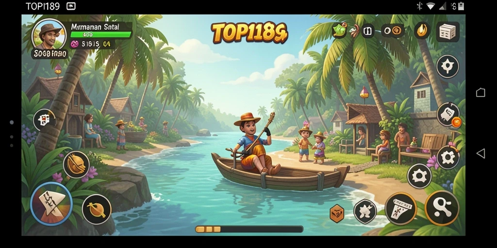 Tampilan gameplay menarik dari TOPI189 yang penuh warna.