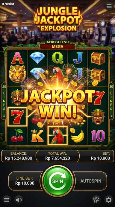Screenshot aplikasi 070slot menampilkan proses unduh yang cepat.